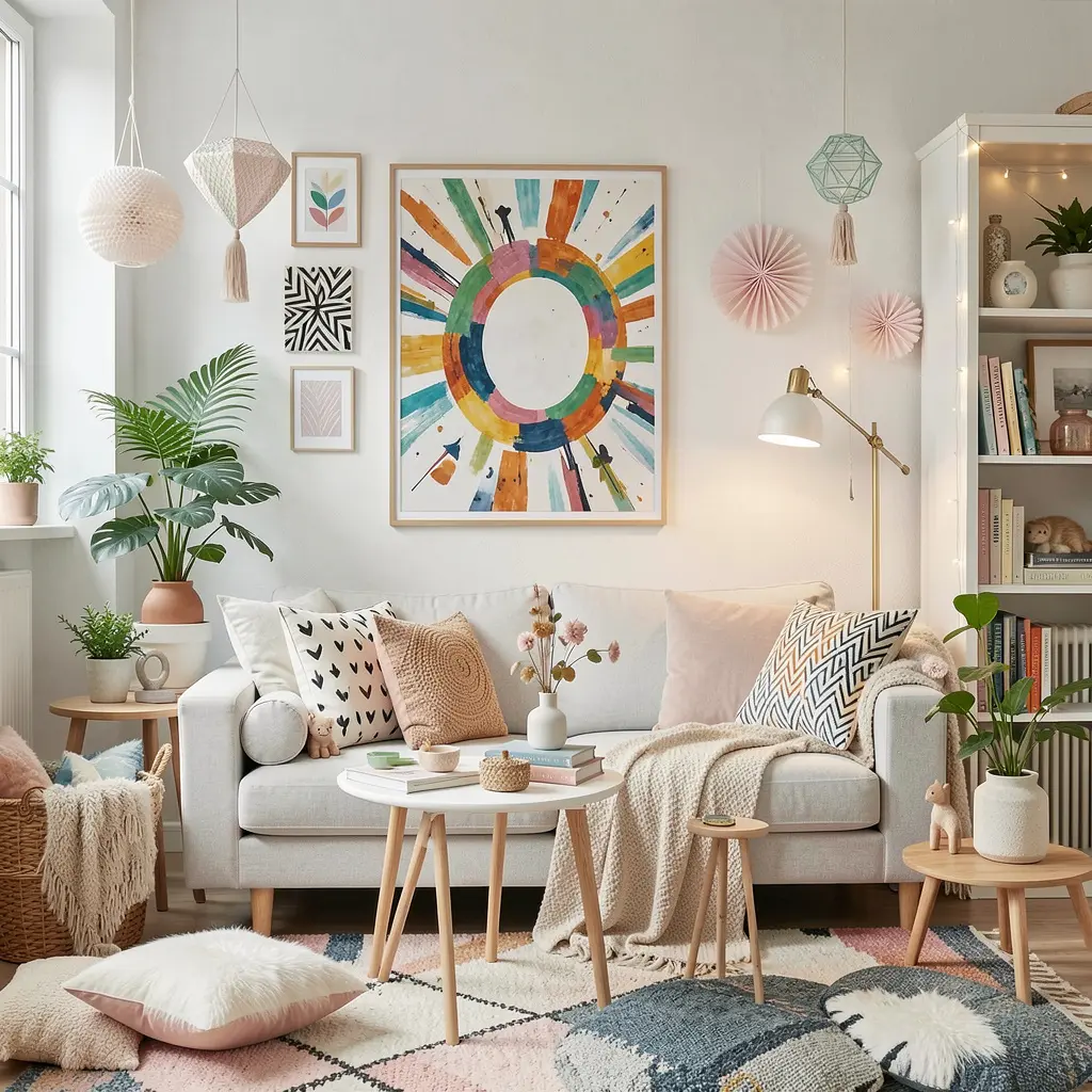 Plaggredesign med kreativa dekorationer